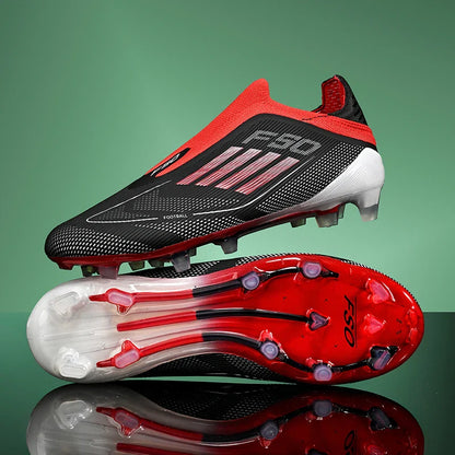 New Men Soccer Shoes Outdoor Sport Football Boots Training Breathable Match Boys Adult Cleats Non Slip Long Spikes Comfortable