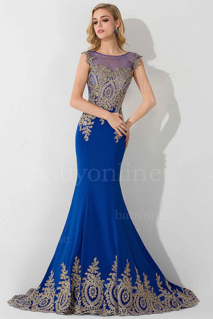 Vestidos de Baile Sereia de Renda Transparente, Luxuosos Apliques, Bordados, Missangas, Vestidos de Noite Ilusão, Vestido de Festa Longo