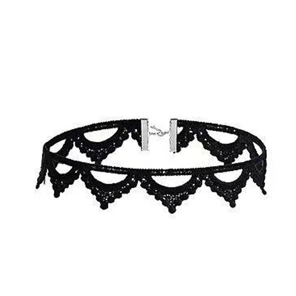 Punk Black Sexy Lace Chokers Necklace For Women Fashion Retro Clavicle Chain Halloween Collar Choker Steampunk Gifts