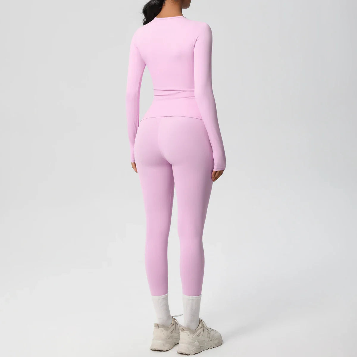 2 PCS Sportswear Yoga Set Gym Clothes Yoga Suits For Women Fitness Set Tracksuits Sports Long Sleeve Crop Top Gym Leggings