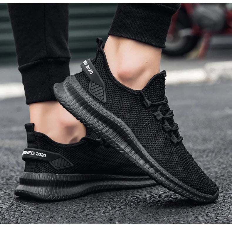 Summer Mesh Men Shoes Breathable Mens Sneakers Trendy Lightweight Walking Big Size Man Tenis Shoes