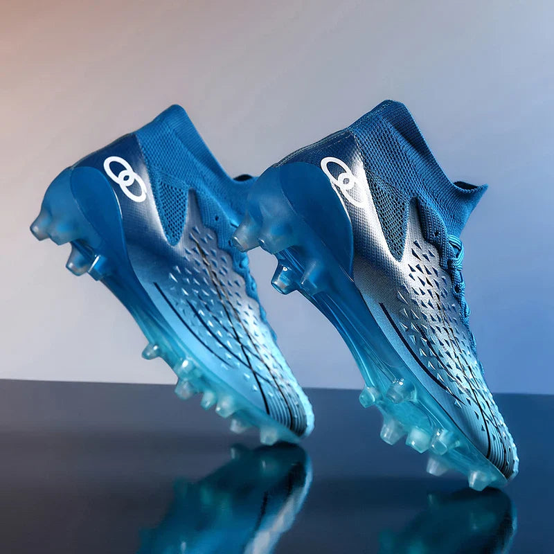 New Men Soccer Shoes Long Spikes Ultralight Football Boots Breathable Sneakers Indoor Match Cleats Training Drop Shipping