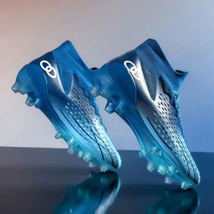 New Men Soccer Shoes Long Spikes Ultralight Football Boots Breathable Sneakers Indoor Match Cleats Training Drop Shipping