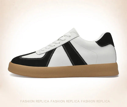 Invisible Height-Increasing Shoes 8cm German Training Shoes for Men, Summer Breathable Casual Sneakers, Genuine Leather Retro Versatile Forrest Gump Shoes 6cm