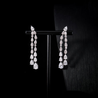 Women's Cubic Zircon Necklace Set Elegant Bridal Wedding Jewelry Accessory 00121