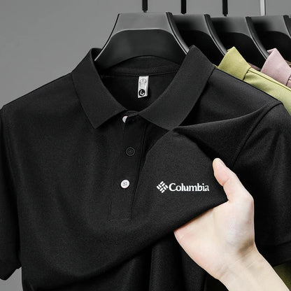 2026 new model men's golf short sleeves polo shirt lapel letter printing ventilate t-shirt business leisure exercise men's wear