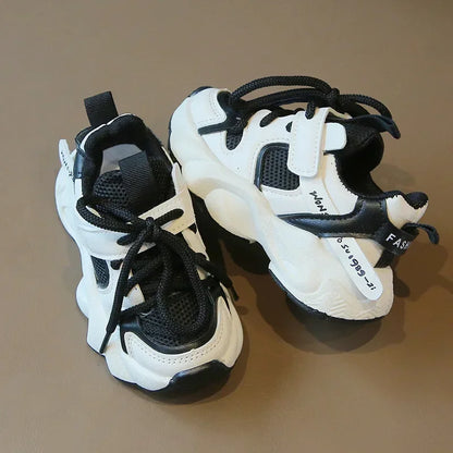 Fashion Children's Sports Shoes Student Mesh Breathable Running Shoes Kids Non-slip Basketball Shoes for Girls and Boys Outdoor