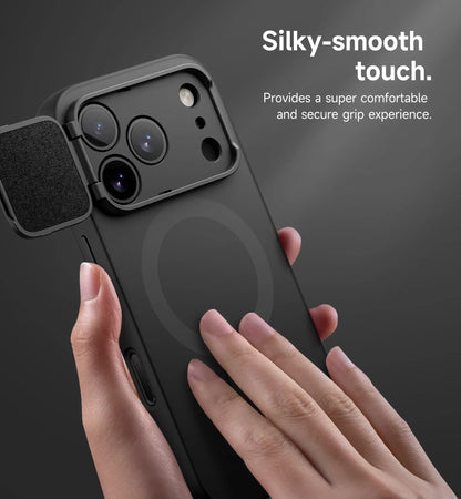 iPhone 17 Pro Max Case Magnetic Protective Cover with Camera Cover Adjustable Metal Kickstand