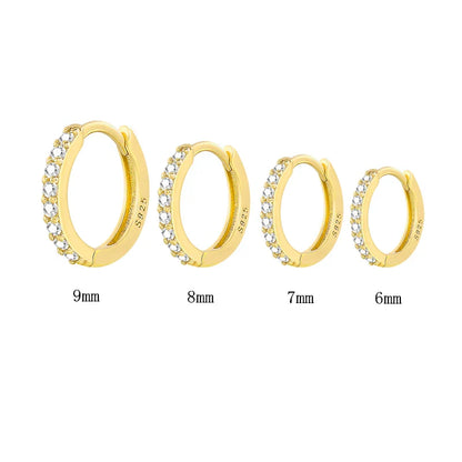 925 Sterling Silver Earrings For Women/Men Small Hoop Earrings Ear Bone aros Tiny Ear Nose Ring Girl aretes ear hoops A30