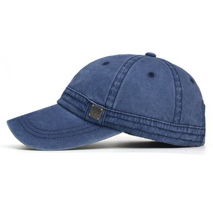 Washed Cotton Baseball Cap Men Women Casual Vintage Dad Hat Adjustable Trucker Style Low Profile Outdoor