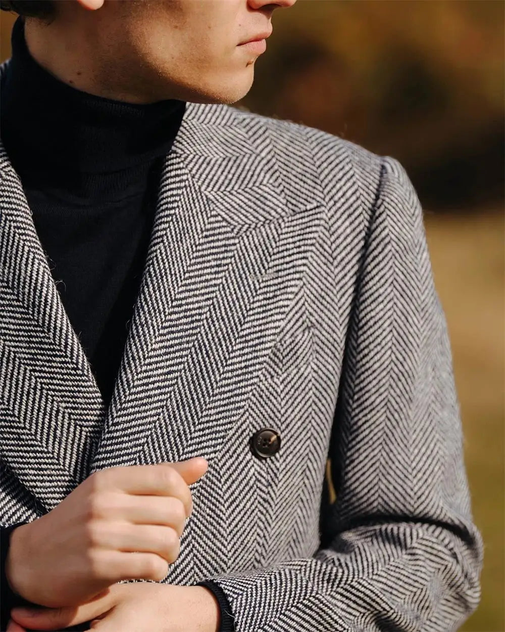 Conjunto Masculino de Terno 2 Peças Primavera Outono Blazer Calças Elásticas Casual de Negócios Casamento Festa Formatura Jantar Trabalho Viagem Banquete