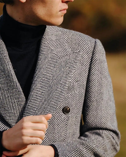 Conjunto Masculino de Terno 2 Peças Primavera Outono Blazer Calças Elásticas Casual de Negócios Casamento Festa Formatura Jantar Trabalho Viagem Banquete