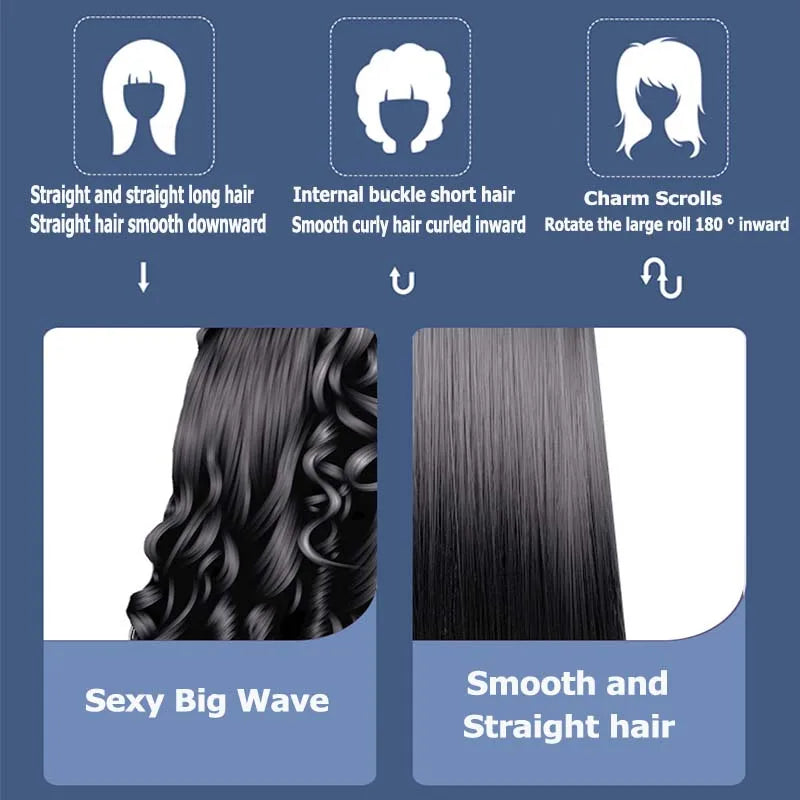 Professional Big Wavy Hair Curler Quick Heating Up Electric Nano Ceramic Curler 25Mm Curler Professional Curler Styling Tool