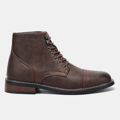 Size 8-13 Retro Men Boots 2025 Fashion Comfortable Spring Leather Boots