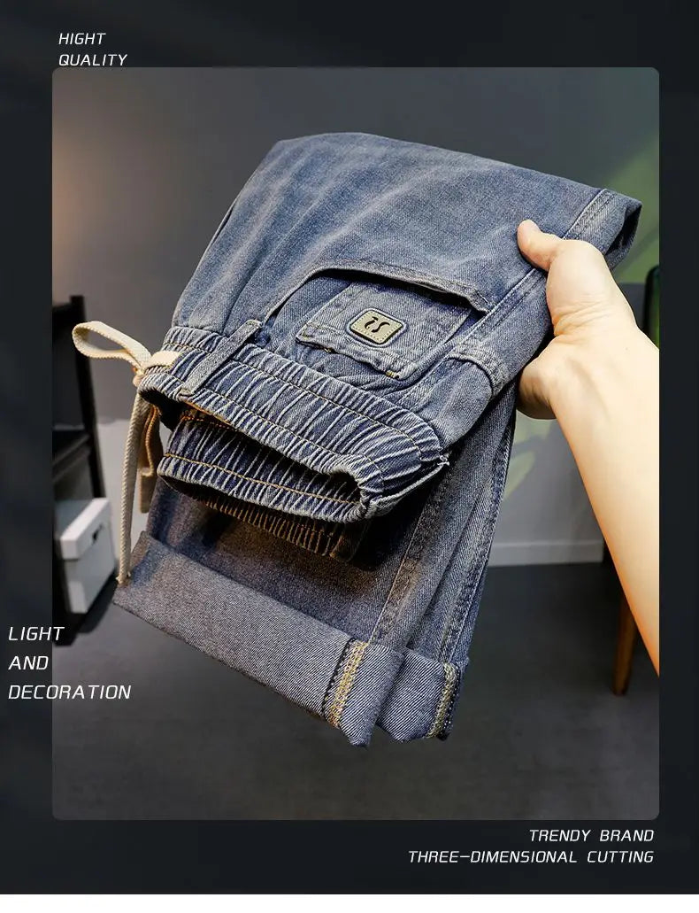 Calça Jeans Masculina Solta Reta 2026 Novo Estilo Casual Confortável Calça Jeans Masculina Moderna Moda Masculina