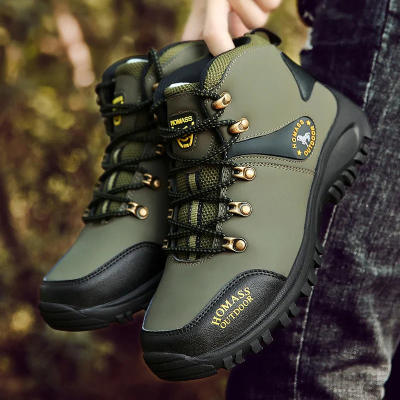 New Outdoor Shoes Men High Top Trekking Botas Leather Men Outside Boots For Men and Women Mountain Comfortable Hiking Boots