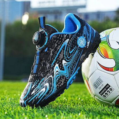 Kids Soccer Cleats Boys Girls Professional Football Shoes FG/TF Grass Training Non-Slip Athletic Sneakers Breathable Comfortable
