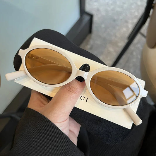 Designer UV400 Sunglasses Women Men New Trendy Oval Sun Glasses Ladies Vintage Small Round Gafas De Sol