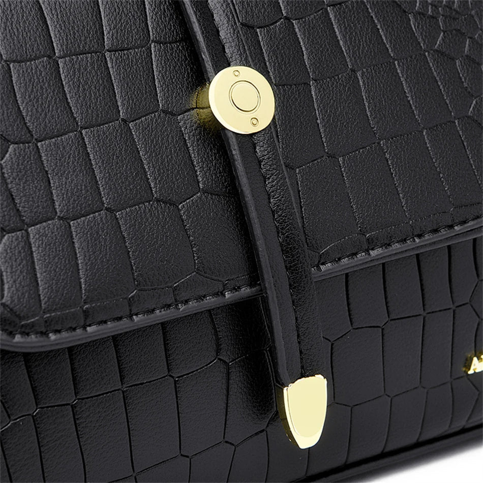 2024 Brand Crocodile Leather Crossbody Bags for Women Female Shoulder Messenger Sac Luxury Designer Ladies Handbags and Purses