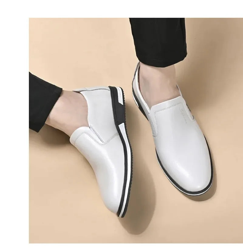 2025 Wide Width Oxford Shoes Men - Genuine Leather Wedding Shoes with Memory Foam Insole (US 10-15)