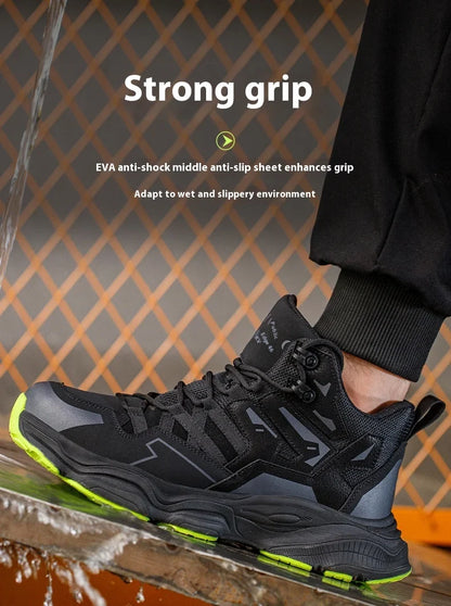 Steel Toe Kevlar-Midsole Safety Shoes Men Anti-Puncture Anti-Smash Non Slip Industrial Work Boots Protection Tactical Boots