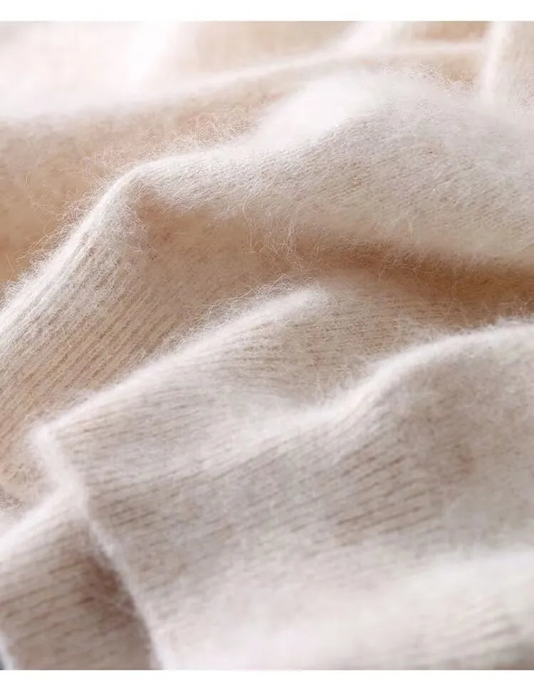 Men's Sweater Pullover Short Sleeved Summer Mink Knit Sweater Loose Round Neck Solid Color Half Sleeved Simple T-Shirt Casualtop