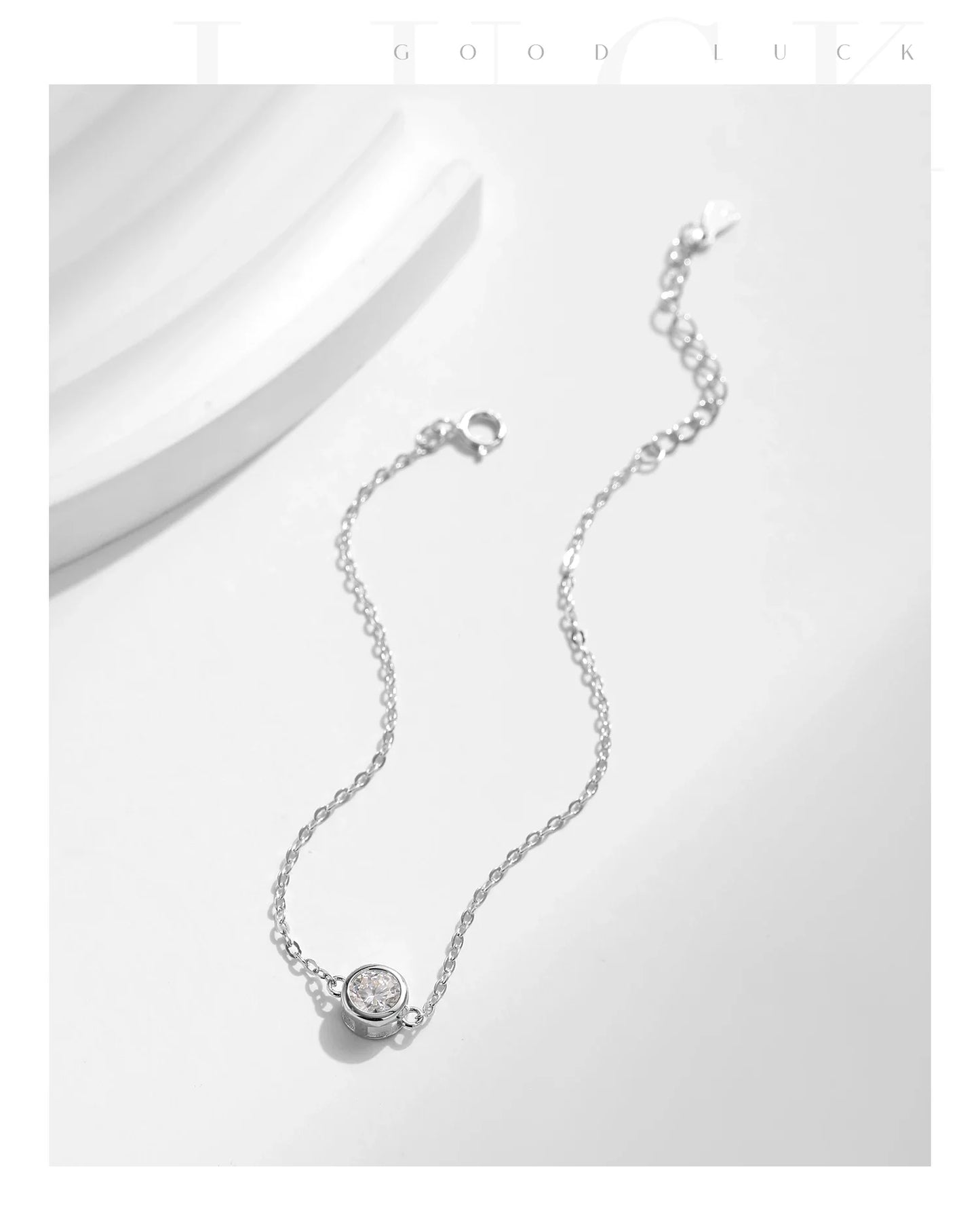 0.5CT Moissanite Bracelet 925 Sterling Silver Classic Link Chain Charms Bracelets For Women Luxury Wedding Jewelry