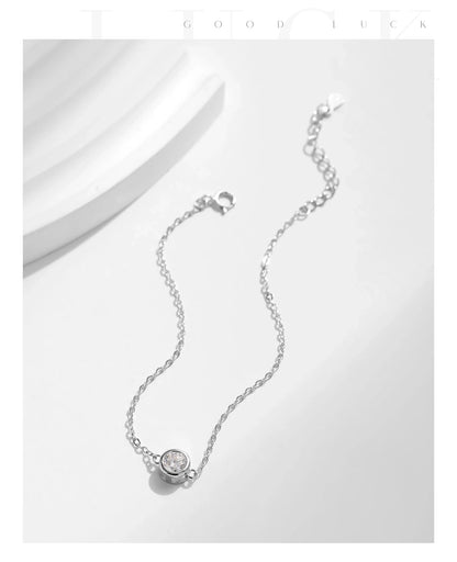 0.5CT Moissanite Bracelet 925 Sterling Silver Classic Link Chain Charms Bracelets For Women Luxury Wedding Jewelry