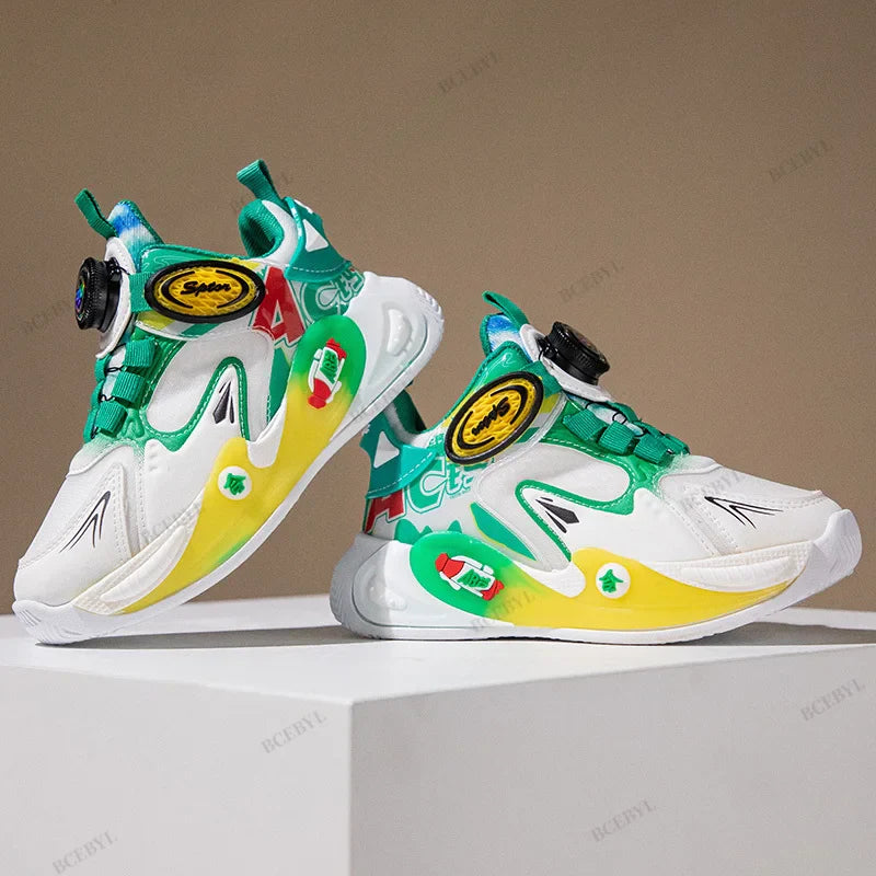 Baby Boys Summer Hot Sale Fashion New Soft Thick Sole Basketball/Football Sneakers Thick Sole Kids Sports Vulcanized Shoes