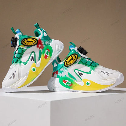Baby Boys Summer Hot Sale Fashion New Soft Thick Sole Basketball/Football Sneakers Thick Sole Kids Sports Vulcanized Shoes