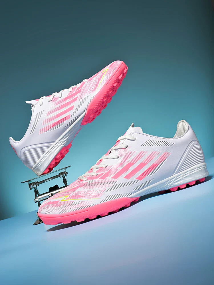 Soccer Cleats for Men Women Breathable Cushioned Insole Anti-Slip Football Shoes for AG/TF Outdoor Sports Boots