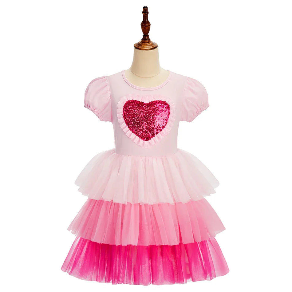 2026 Kids Birthday Party Costume Summer Dresses Child Sleeping Beauty Girls Princess Dress Up Christmas Cute Baby Girl Clothes