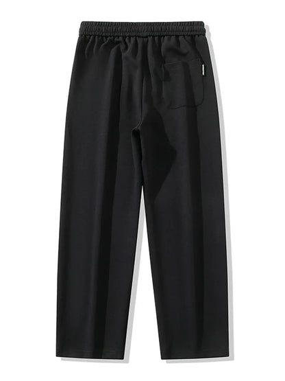 Men's Straight Sweatpants Wide Leg Cotton Track Pants Drawstring Letter Sports Baggy Pants Casual Long Trousers Big Size 8XL