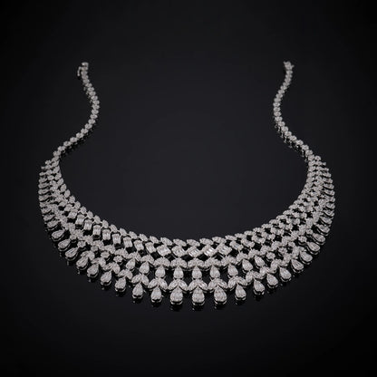 Women's Wedding Cubic Zircon Jewelry and Accessories Bridal Jewellery Set Luxury New in Matching Sets