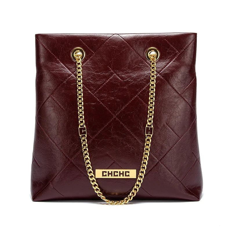 Women's Tote Bag 2025 New High Quality Chain Bag Women's Shoulder Bag Business Commuter