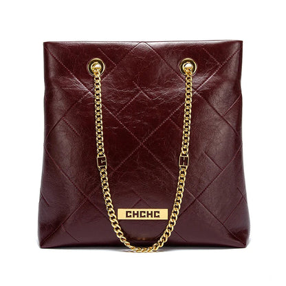 Women's Tote Bag 2025 New High Quality Chain Bag Women's Shoulder Bag Business Commuter