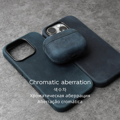 Genuine Leather Case for iPhone 17 16 15 Pro Max Magnetic PULL-UP Cowhide Phone Cover
