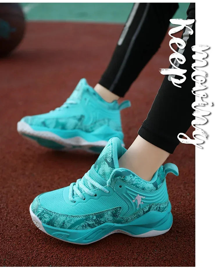 2025 Basketball Shoes for Kids Sneakers New Boys Brand Thick Sole Non-slip Children Sports Shoes Child Boy Basket Trainer Shoes