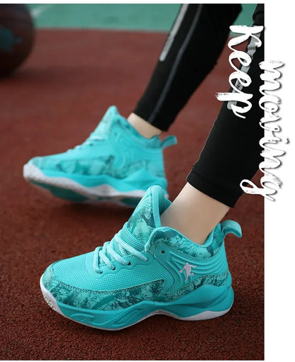 2025 Basketball Shoes for Kids Sneakers New Boys Brand Thick Sole Non-slip Children Sports Shoes Child Boy Basket Trainer Shoes