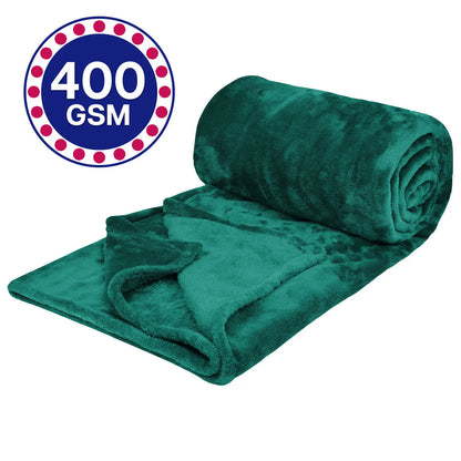 Fleece Blanket Solid Throw Blankets for Couch & Bed, Plush Cozy Fuzzy Blanket Super Soft & Warm Blankets for Fall and Winter