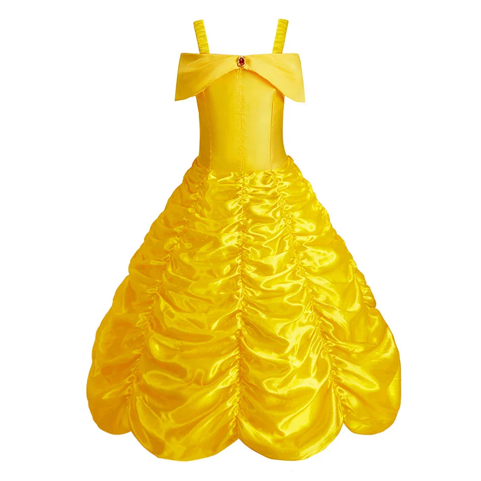 Vestido da Anna e Elsa para Meninas, Fantasia Cosplay Infantil de Halloween, Vestidos de Princesa para Crianças, Festa de Aniversário Elegante, Roupas de Carnaval 3-10 Anos