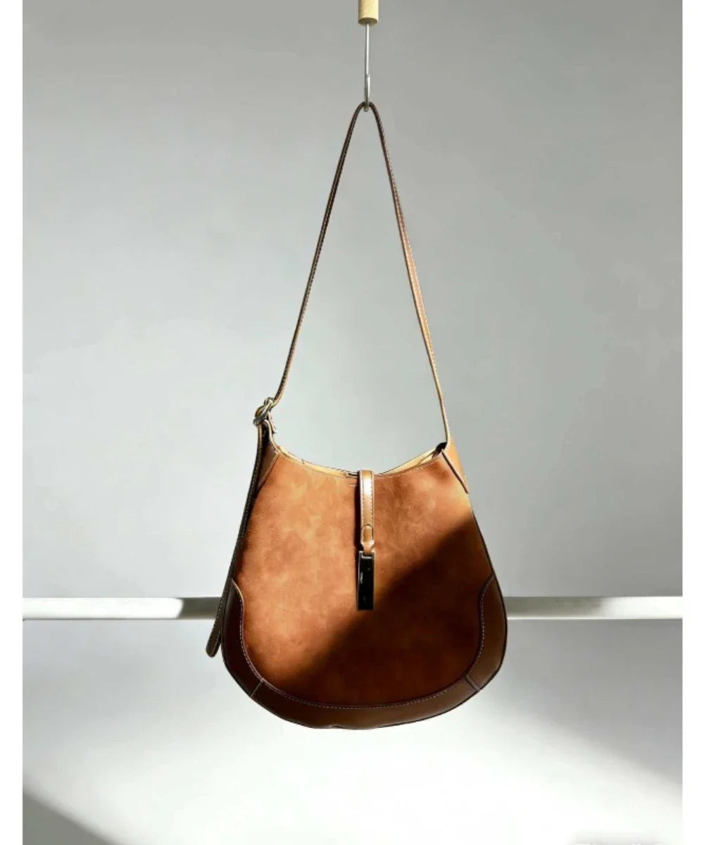 New Suede Vintage Women Shoulder Bag Luxury Women Bags Ladies Large Capacity Tote Underarm Bag Large Capacity Tote Bag