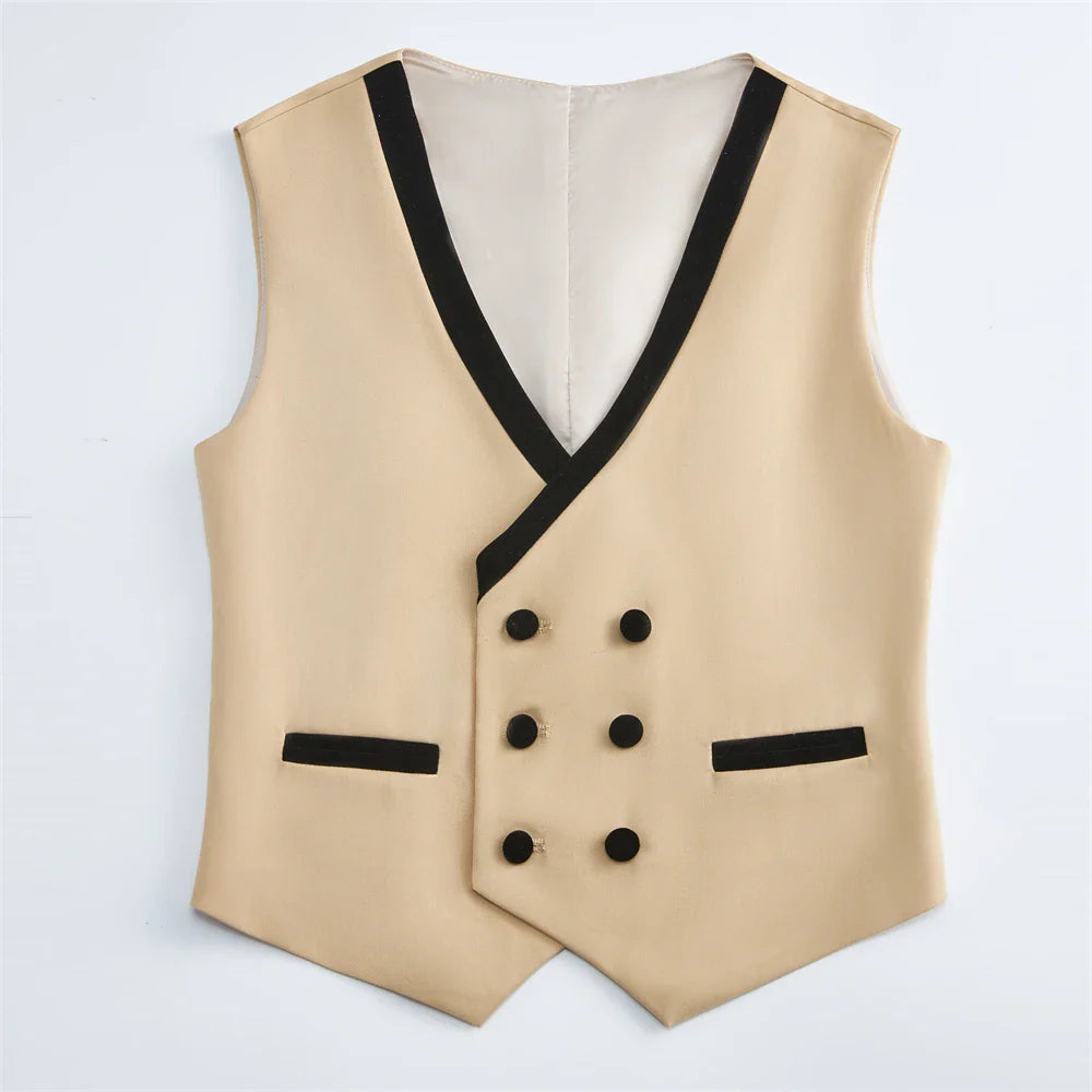 Newest Kids Suit Set 2-14 Years Single Button Boy's 4 Pieces Formal Suits Blazer Vest Pants Wedding Guest Tuxedo Piano Suit
