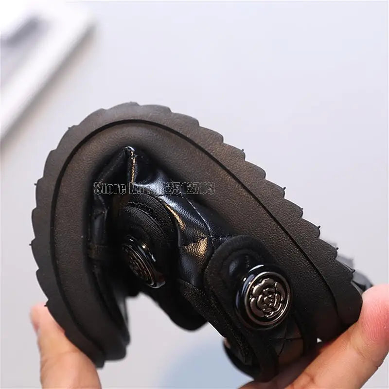 Children Summer Sandals Chic Girls Casual Solid Black Kids Fashion Princess Classic Flowers Buckle