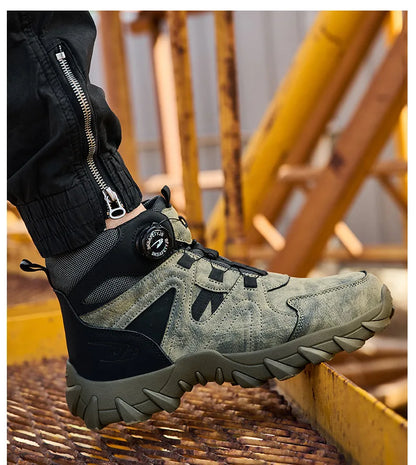Work Safety Shoes Smash-proof and Puncture-proof Sports Safety Shoes Outdoor Mountaineering Wear-resistant Steel Boots