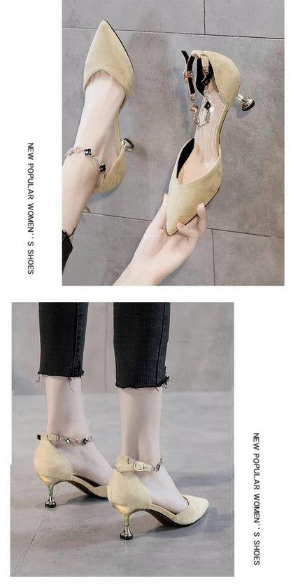 New fashion dinner party dance design style mature senior all-match small skirt Internet celebrity same high heels