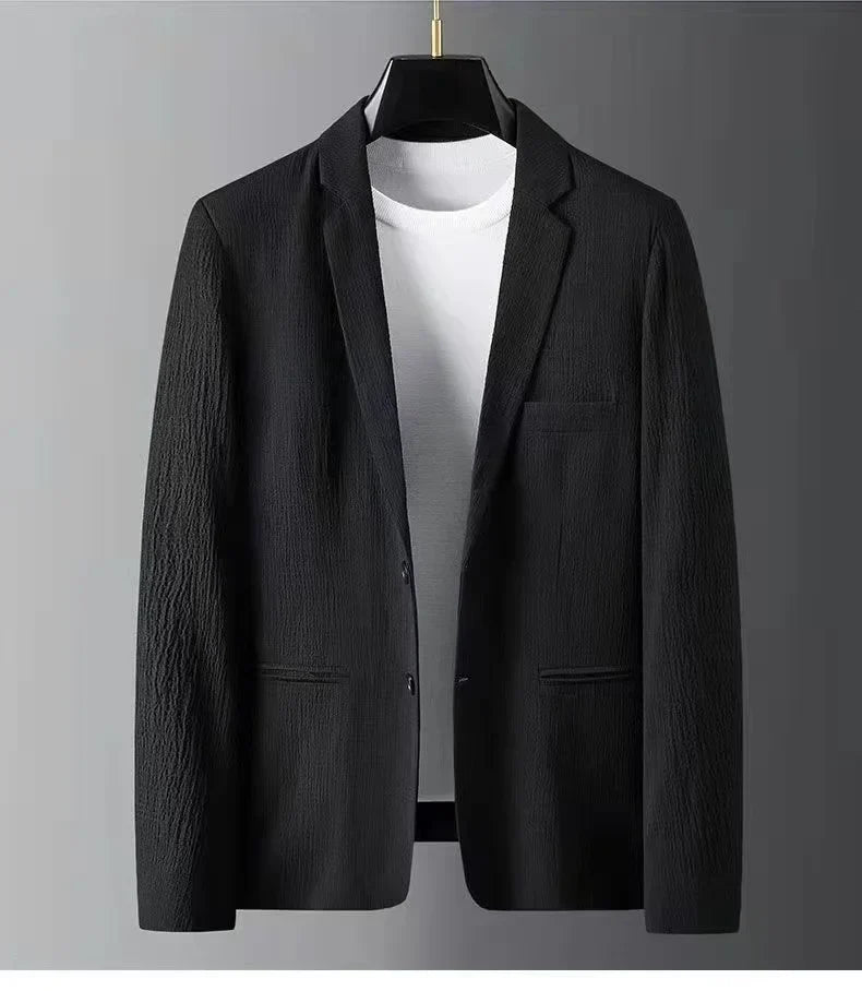 2024 Summer and Autumn New Fashion Suit Men's Long sleeved High end Quality Casual Set Korean Edition Casual Two Piece Set