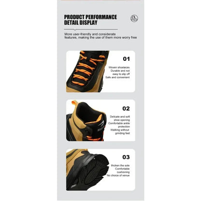 Anti Splash Water Safety Shoes Men Wear Resistant Work Boots Steel Toe Shoes Puncture-Proof Protective Shoes Security Sneakers