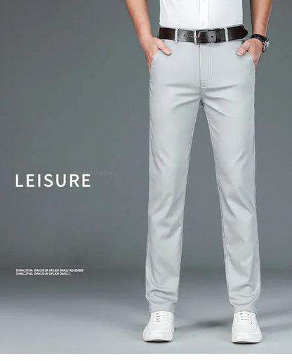 Business Pants Men Summer Clothes New Straight Classic Fashion Casual Long Pants Breathable Formal Trouser Male