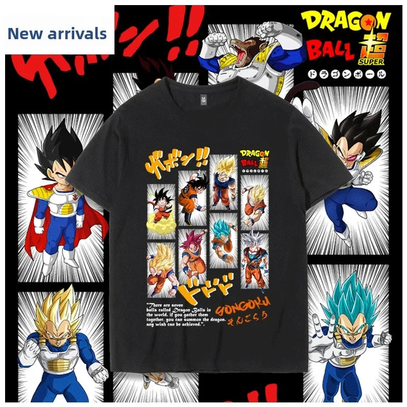 T-shirt Sun Wukong Vegeta Demon Buo Frisa Super Trendy Versatile Summer Short Sleeve Men's Fashion Top